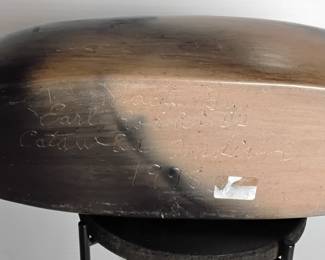 Lot #12: Catawba Pottery Canoe signed by Earl Robbins