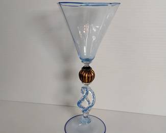 LOT #1:  Murano Glass Stemware, Choice of 6