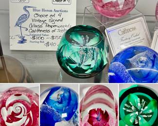 Lot #10: Choice of 4 Caithness of Scotland Vintage Glass Paperweights 
