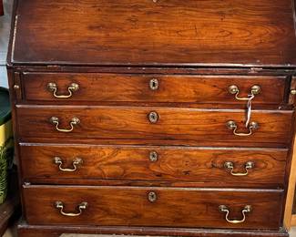 Lot #38: Antique English Mahogany Escritoire (closed view)