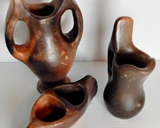 Lot #13: 3 Pieces of Original, Signed Catawba Pottery (100% of the proceeds of this lot go to Hurricane Helene Relief) 