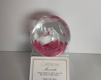 One of Four in a “Choice” Lot of Vintage Glass Paperweights by Caithness of Scotland
