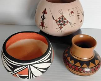 Lot#6: Three Signed Mata Ortiz Vessels