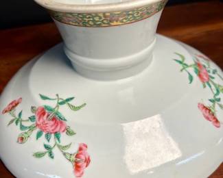 Lot # 30: Antique  Chinese Hand Painted Tazza "1000 Butterflies" 