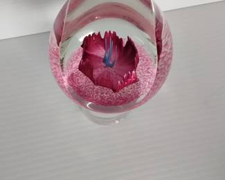 One of Four in a “Choice” Lot of Vintage Glass Paperweights by Caithness of Scotland