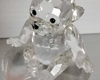 Swarovski Crystal Chimpanzee: One of three in a choice lot with a starting bid At just $40 