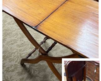 Lot #25: Antique English  Folding Coaching/Campaign Table 