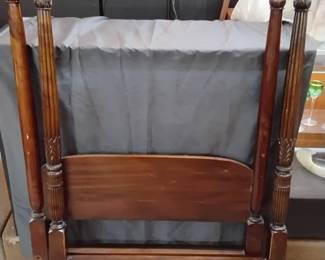 L0T #18: Pair of Antique Mahogany Four Poster Beds