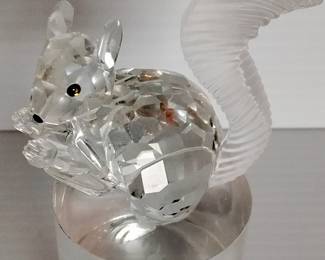 Swarovski Crystal Squirrel Figurine: One of three in a choice lot with a starting bid At just $40 
