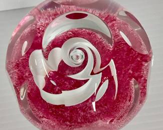 One of Four in a “Choice” Lot of Vintage Glass Paperweights by Caithness of Scotland