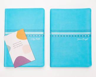 NIV Large Print Bible And Journal Devotion Set with Prayer Card, Turquoise