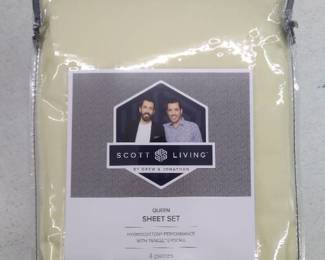 Scott Living 400TC HygroCotton & Tencel Sheet, Queen, Yellow