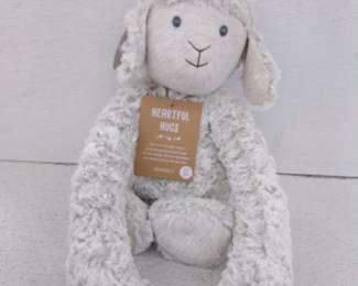 Demdaco Heartful Hugs 17.5in Weighted Plush Animal, Lamb