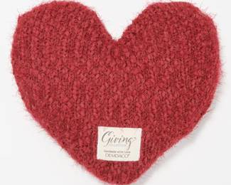 Demdaco The Giving Heart Huggable Weighted Pillow, Red