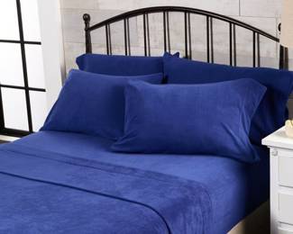 Malden Mills Polar Fleece Sheet Set, Queen, Sea Mist