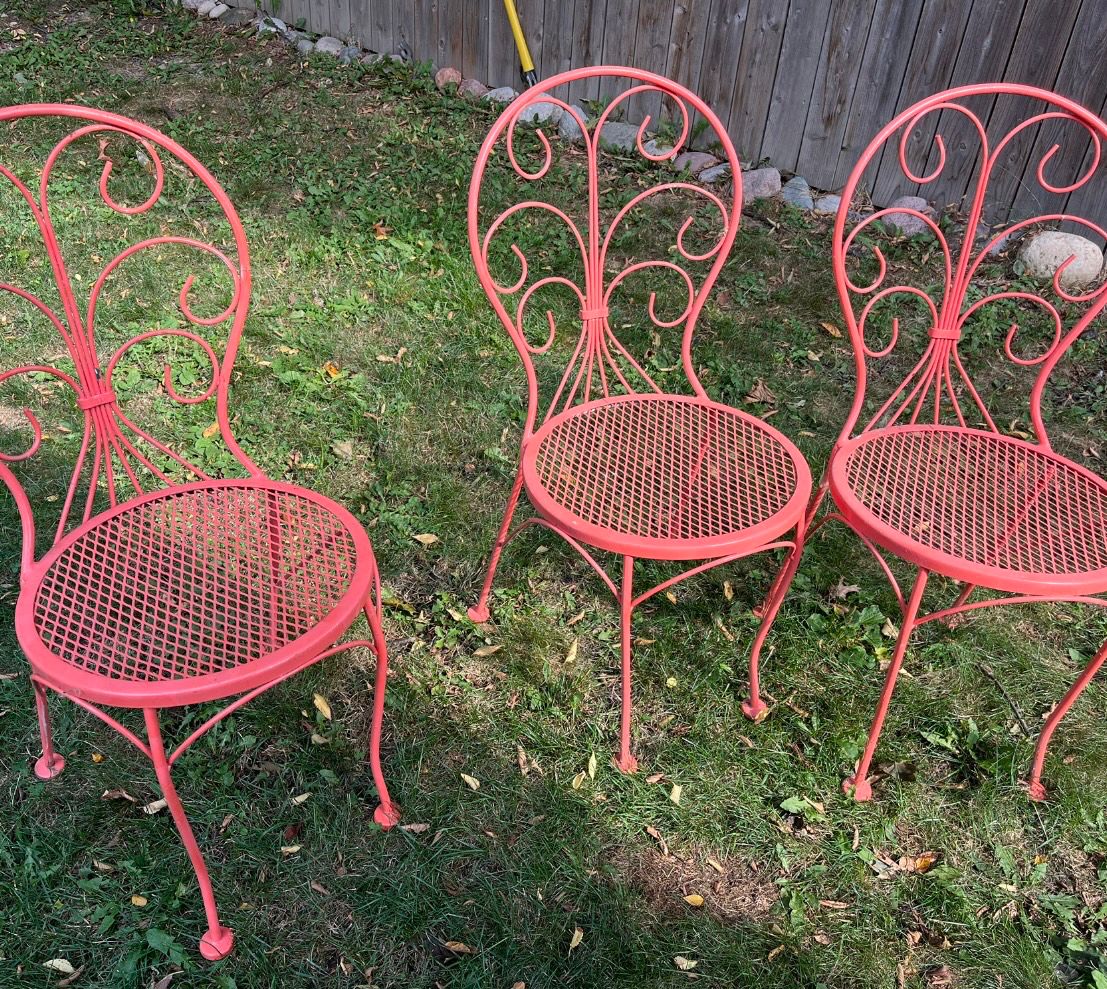 Set of three patio chairs $60