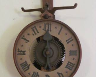 antique rope clock - needs parts and repair but still a rare find