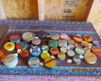 Vintage fishing tins