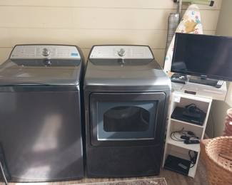 GE Profile washer and dryer, Apple Macbook Air, Samsung TV, Sony DVD player, Phillips DVD/VCR, Bose radio, Canon printer