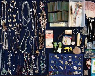 jewelry, smalls, collectables, Sambo, mini books, Munsters 1964