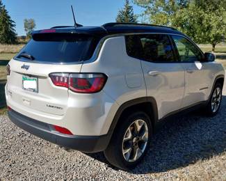 2018 Jeep Compass Limited, 23,725 miles, 4WD, heated leather seats, rear camera, alloy wheels