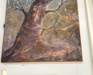 Original oil by Neville the tree of life 4 x 5