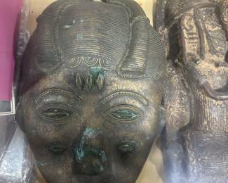 Benin bronze mask