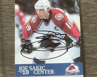 Joe Sakic Colorado Avalanche Signed 5x3.75 Photo