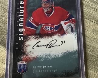 Carey Price Montreal Canadiens signed card Be A Player Signatures 2008