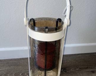 Heavy Duty Smoke Glass Shabby Chic Candle Holder 