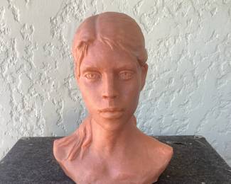 Head Sculpture Women Art 14x11in
