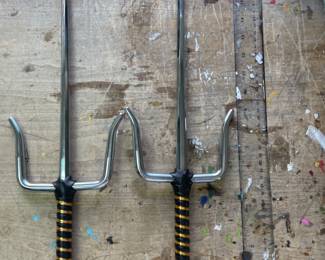 Set of 2 Kung Fu Practice Weapons Knives Ninja Metal Material Arts