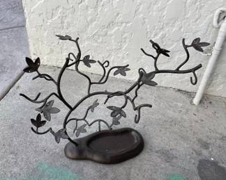 Iron Jewelry Tree Ring Dish