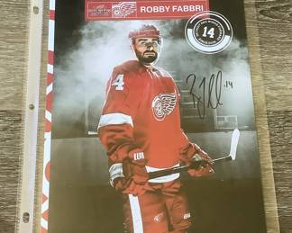 Robby Fabbri Detroit Red Wings signed 8x10 DRWF