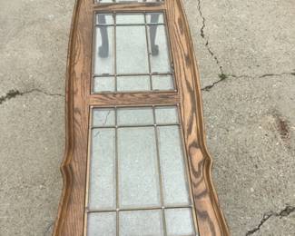Wood Glass Entry Table