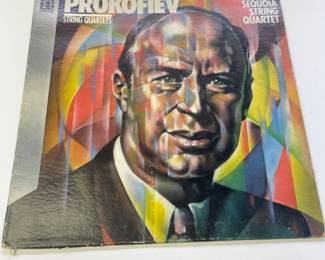 Prokotiev Orginal Art 20x20in by Joann Daily 1983 With Album Cover