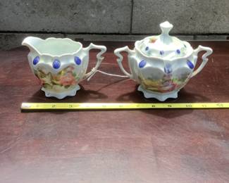 Set of 2 German Rose Cream & Sugar&nbsp;