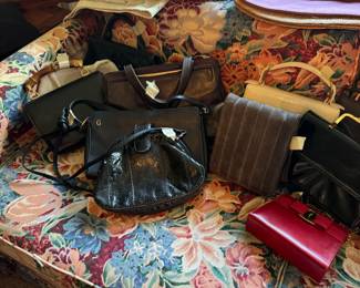 Large collection of purses and some vintage ones 