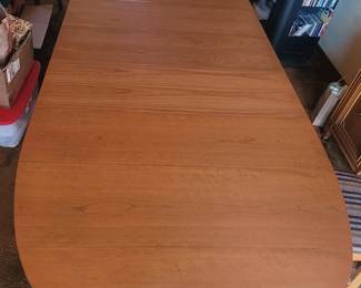 MCM Table, has 3 leaves, padded cover; includes 6 padded matching chairs
LET'S  MAKE A DEAL!