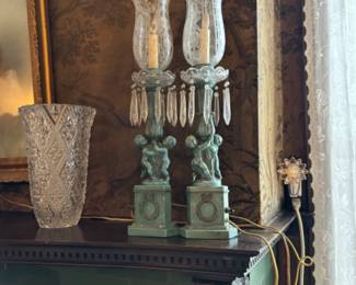 Wonderful 1920’s lamps with cherubs