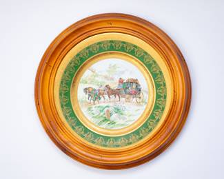 Set of 4 Limoges France Rehausse Main Plates