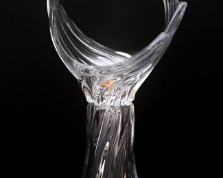 Seguso Abstract Sculptural Murano Glass Lamp