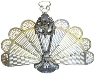 Brass Peacock Fireplace Screen 