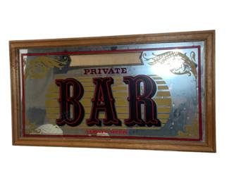 Mirrored Bar Sign 