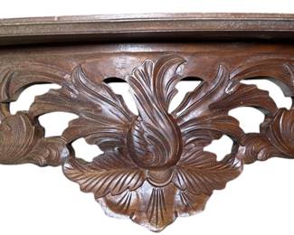 Carved Wood Wall Shelf 