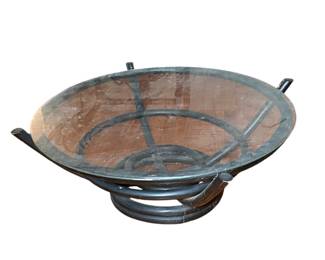 Mid Century Rattan Coffee Table 