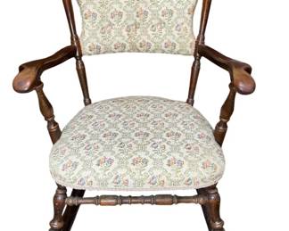 Vintage Upholstered Rocking Chair 