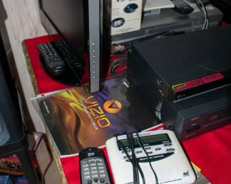 Visio tv, Midland weather hazard radio/alarm clock.