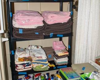 Towels, hand towels, wash cloths, cleaners.
