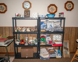 Décor, safe, disposable plates, cups and napkins.